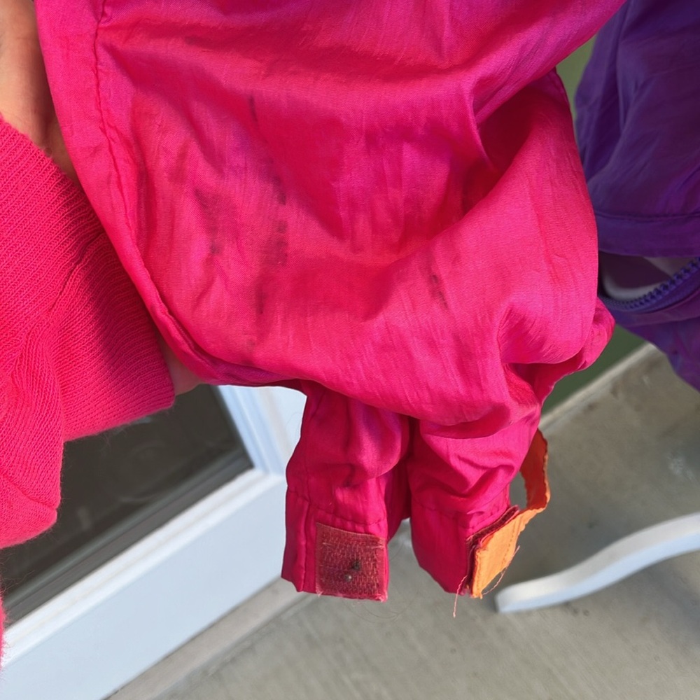 Vintage 80s 90s Hot Pink, Purple, and Orange Windbreaker - Picture 6 of 10